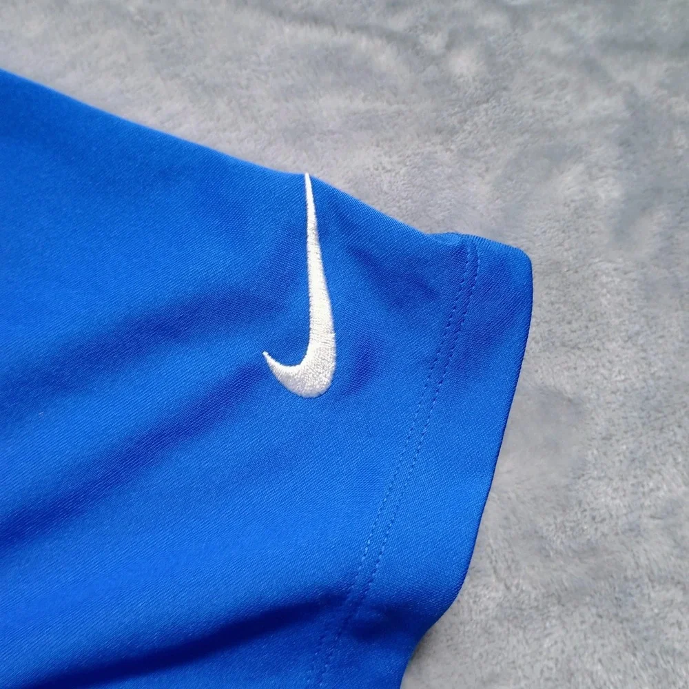 Nike Mens Golf Dri-FIT Polo Blue XL Standard Fit Embroidered Crest